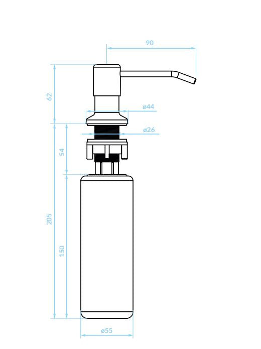 LAVEO LIBRA mos.szer adagoló, inox