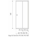 OLGA SQ 100 ELEMENT zuhanyajtó