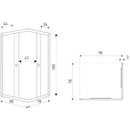 OLGA SQ 100x80 szögletes zuhanykabin zuhanytálca nélkül