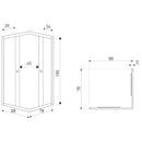 OLGA SQ 90x80 szögletes zuhanykabin zuhanytálca nélkül