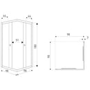 OLGA SQ 100x100 szögletes zuhanykabin zuhanytálca nélkül
