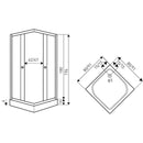 Olga SQ 90x90 cm szögletes zuhanykabin zuhanytálca nélkül - króm profil, víztiszta üveg