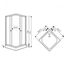 Olga SQ black szögletes zuhanykabin tálcával 80x80x196cm - fekete profil, víztiszta üveg