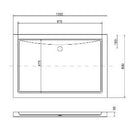 OSKAR100 aszimmetrikus akril zuhanytálca 100x80x5,5 cm
