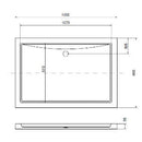 OSKAR120 aszimmetrikus akril zuhanytálca 120x80x5,5 cm