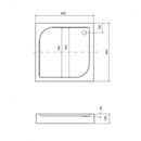 OSKAR80 szögletes akril zuhanytálca 80x80x5,5 cm