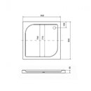 OSKAR90 szögletes akril zuhanytálca 90x90x5,5 cm