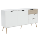 komód, tölgy sonoma / fehér, OSLO 75381