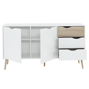 komód, tölgy sonoma / fehér, OSLO 75381