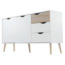 komód, tölgy sonoma / fehér, OSLO 75381