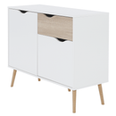 komód, tölgy sonoma/fehér, OSLO 75387