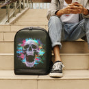 Pixen ledes okos hátizsák fekete