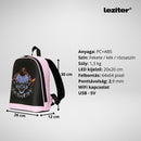 Pixen ledes okos hátizsák rózsaszín