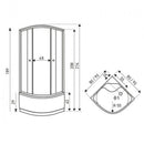 PAULINA80 Paulina 80 íves mélytálcás hidromasszázs zuhanykabin 80x80x214 cm
