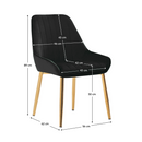 Étkezőszék, fekete Velvet anyag/gold króm-arany, PERLIA