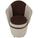 Fotel tárhellyel, bézs/barna, PERSI