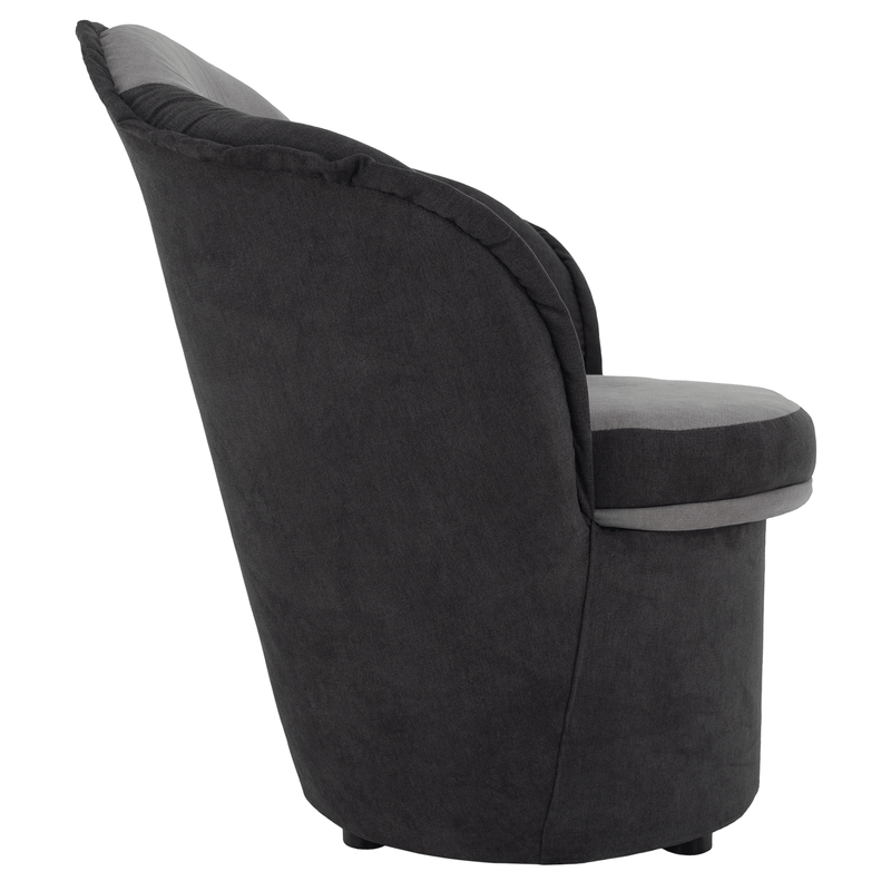 Fotel tárhellyel, sötétszürke/világosszürke, PERSI