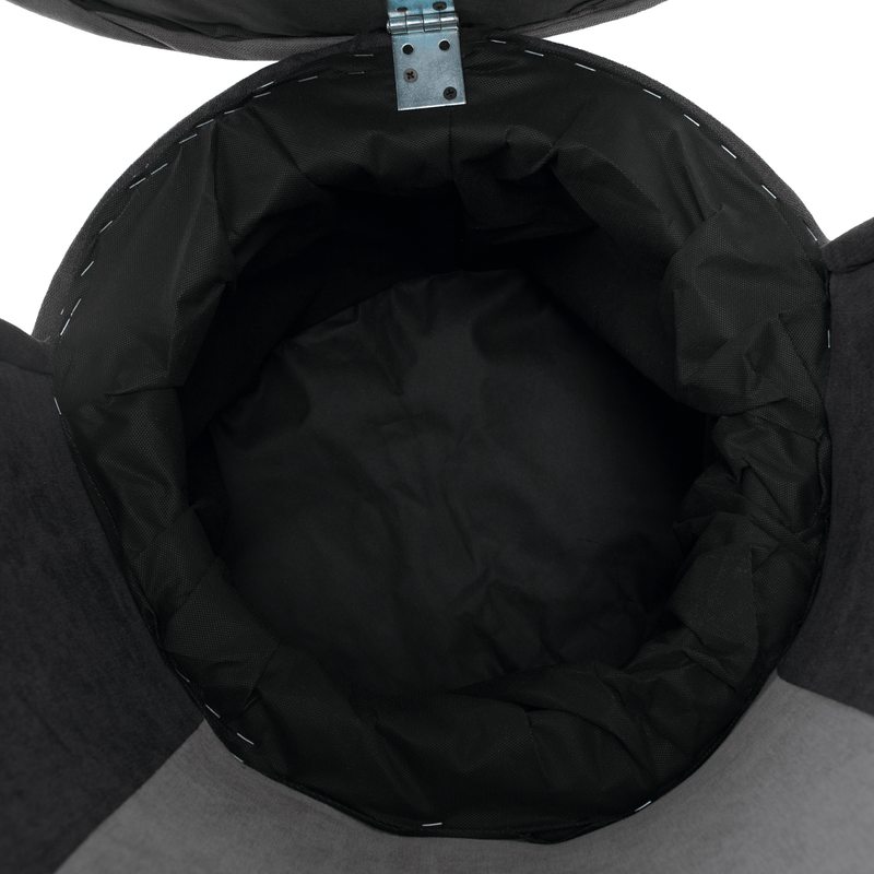 Fotel tárhellyel, sötétszürke/világosszürke, PERSI