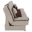 Kinyitható dívány, bézs/barna, PERSI