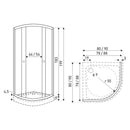 Pixel Black 90 íves zuhanykabin zuhanytálcával