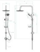 LAVEO CENTO zuhanyszett csappal, fekete