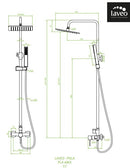 LAVEO POLA fali zuhanyszett csappal, rose gold