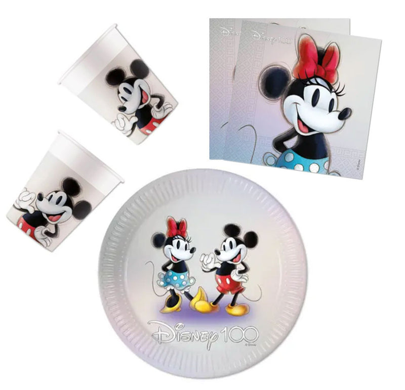 Disney 100 Minnie party szett 36 db-os 23 cm-es tányérral, J-PNN00036