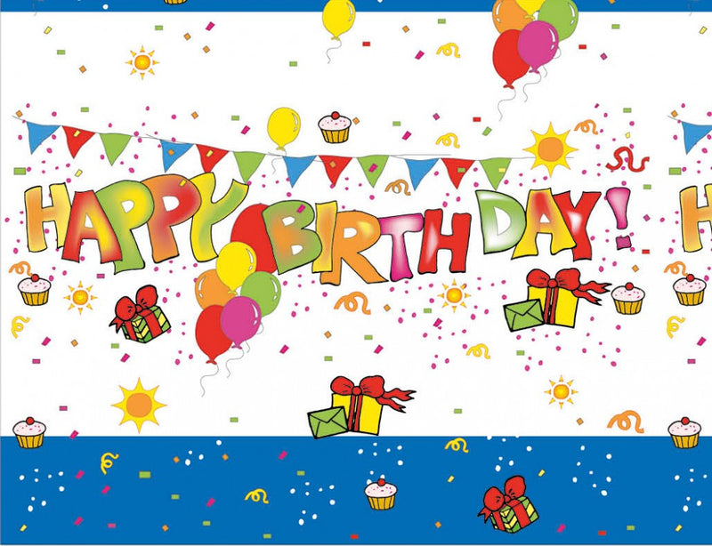 Happy Birthday Kokliko műanyag asztalterítő 120x180 cm, J-PNN07258