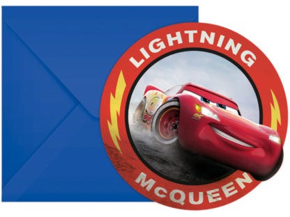 Disney Verdák Arena Race Party Meghívó 6 db-os, J-PNN89472