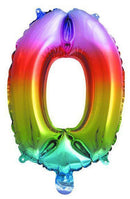 Multicolour Metallic mini 0-ás szám fólia lufi 33 cm, J-PNN92733