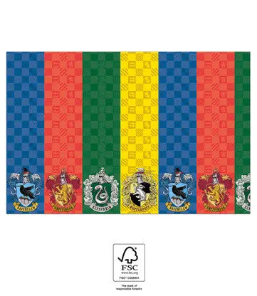 Harry Potter Hogwarts Houses papír asztalterítő 120x180 cm FSC, J-PNN93367