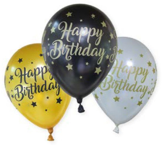 Happy Birthday léggömb, lufi 6 db-os, J-PNN93395