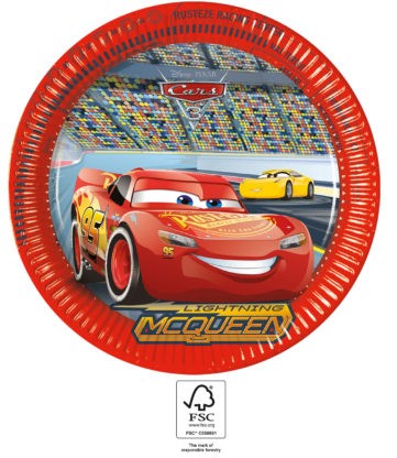 Disney Verdák Arena Race papírtányér 8 db-os 23 cm FSC, J-PNN93437