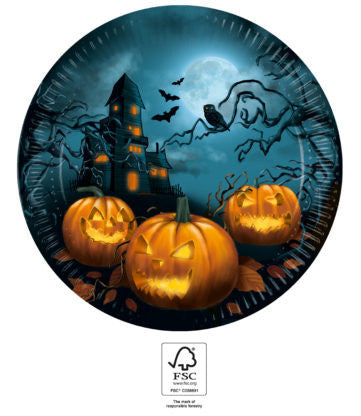 Halloween Sensations papírtányér 8 db-os 23 cm FSC, J-PNN93449