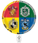 Harry Potter Hogwarts Houses papírtányér 8 db-os 23 cm FSC, J-PNN93451