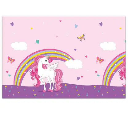Unikornis Rainbow Colors műanyag asztalterítő 120x180 cm, J-PNN93761