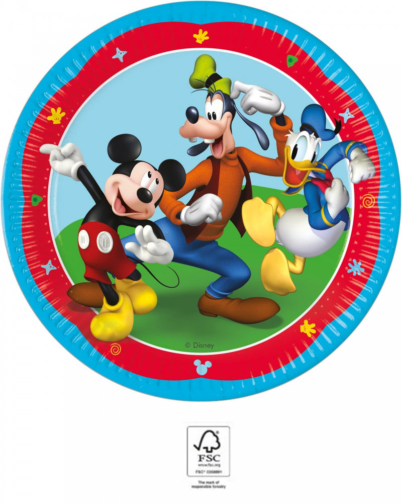 Disney Mickey Rock the House papírtányér 8 db-os 23 cm FSC, J-PNN93822