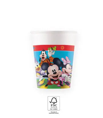 Disney Mickey Rock the House papír pohár 8 db-os 200 ml FSC, J-PNN93823