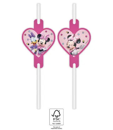 Disney Minnie Junior papír szívószál, 4 db-os szett FSC, J-PNN93944