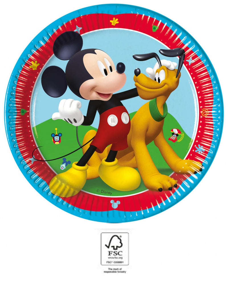 Disney Mickey Rock the House papírtányér 8 db-os 20 cm FSC, J-PNN94050