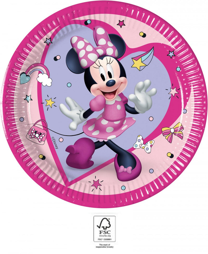 Disney Minnie Junior papírtányér 8 db-os 20 cm FSC, J-PNN94051
