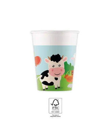 Farm Party papír pohár 8 db-os 200 ml FSC, J-PNN94175