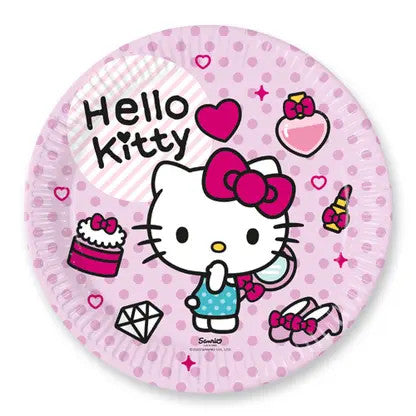 Hello Kitty Fashion papírtányér 8 db-os 23 cm FSC, J-PNN94699