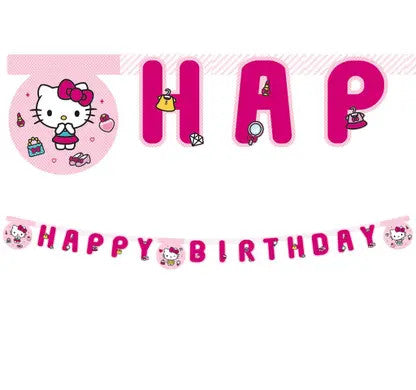 Hello Kitty Fashion Happy Birthday felirat FSC 2 m, J-PNN94703