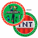 Minecraft Green papírtányér 8 db-os 23 cm FSC, J-PNN95441