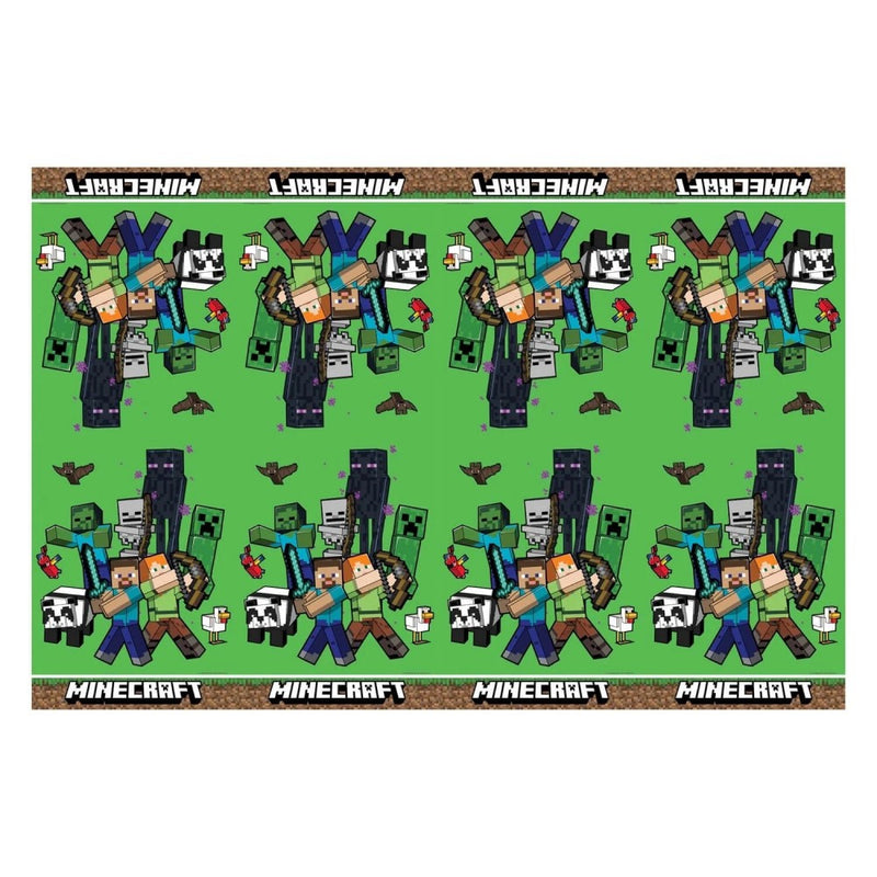 Minecraft Green műanyag asztalterítő 120x180 cm, J-PNN95444