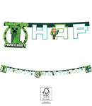 Minecraft Green Happy Birthday felirat FSC 2 m, J-PNN95445