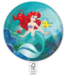 Disney Hercegnők, Ariel Curious papírtányér 8 db-os 23 cm FSC, J-PNN95455