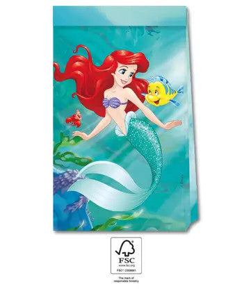 Disney Hercegnők, Ariel Curious papírzacskó 4 db-os FSC, J-PNN95462