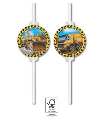 Építkezés Grabber papír szívószál, 4 db-os szett FSC, J-PNN95475